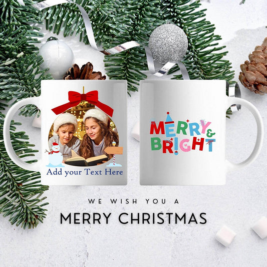 Custom Coffee Mug with Photo, Personalized Picture Coffee Cup, Christmas Mug Gift for Him / Her, Customizable Logo-Text Mug - Rosa Apparel