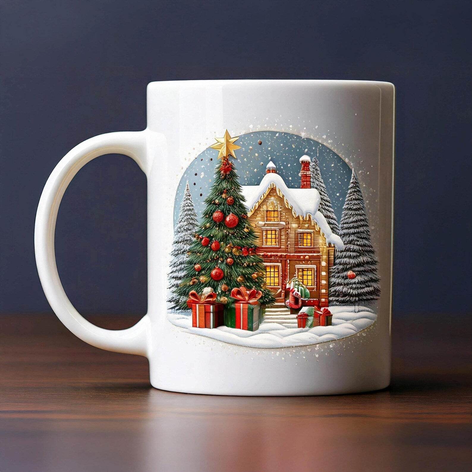 Custom Coffee Mug with Photo, Personalized Picture Coffee Cup, Christmas Mug Gift for Him / Her, Customizable Logo-Text Mug - Rosa Apparel