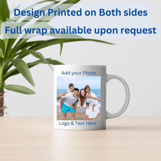 Custom Coffee Mug with Photo, Personalized Picture Coffee Cup, Anniversary Mug Gift for Him / Her, Customizable Logo-Text Mug - Rosa Apparel