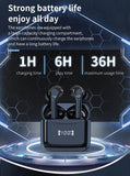 DZ-iTech Wireless Earbuds J5 Pro, ANC+ENC, Noise Cancelling Headsets TWS BT5.3. 36H of Usage time, LCD Power Display - Rosa Apparel