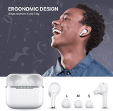 DZ-iTech Wireless Earbuds J7, ANC+ENC, Noise Cancelling Headsets TWS BT5.3. 25H of Usage time, Built-in Microphone, True Wireless Stereo, Waterproof - Rosa Apparel