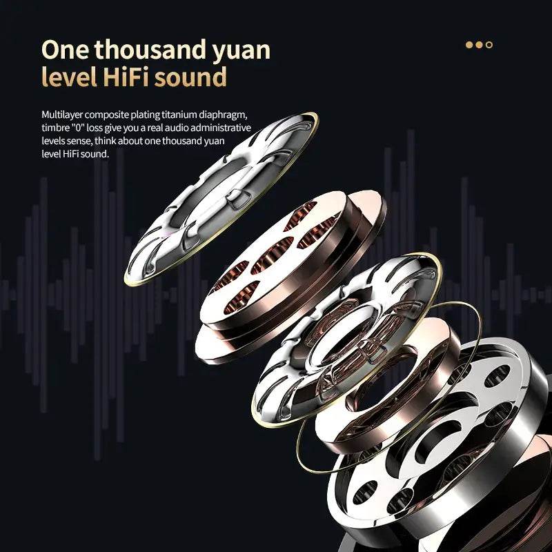 DZ-iTech Wireless Gaming TWS Earbuds S20, 1200mAh Battery, Mirror LCD Power Display - Rosa Apparel