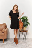 Mandy V-Neck Flounce Sleeve Tiered Dress - Rosa Apparel