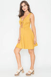 Front Knot Mini Dress - Rosa Apparel