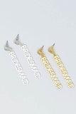 Ellison and Young Be My Bridesmaid Gold Plated Brass Earrings - Rosa Apparel