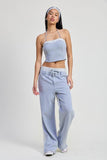 Emory Park Double Waist Straight Leg Pants - Rosa Apparel