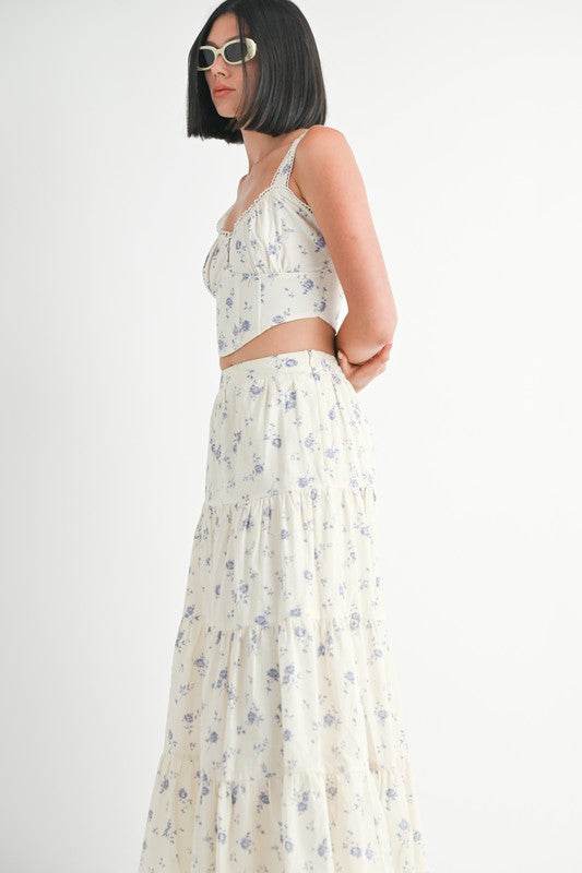 Emory Park Floral Squared Neck Top - Rosa Apparel