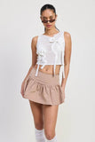 SLEEVELESS SHEER BOW TOP - Rosa Apparel