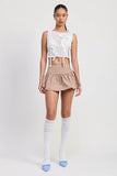 SLEEVELESS SHEER BOW TOP - Rosa Apparel