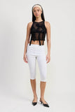 SLEEVELESS SHEER BOW TOP - Rosa Apparel