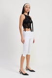 SLEEVELESS SHEER BOW TOP - Rosa Apparel