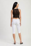 SLEEVELESS SHEER BOW TOP - Rosa Apparel