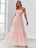 Ever Pretty Strapless A line Ruffles Sleeves Dresses - Rosa Apparel