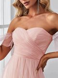 Ever Pretty Strapless A line Ruffles Sleeves Dresses - Rosa Apparel
