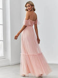 Ever Pretty Strapless A line Ruffles Sleeves Dresses - Rosa Apparel