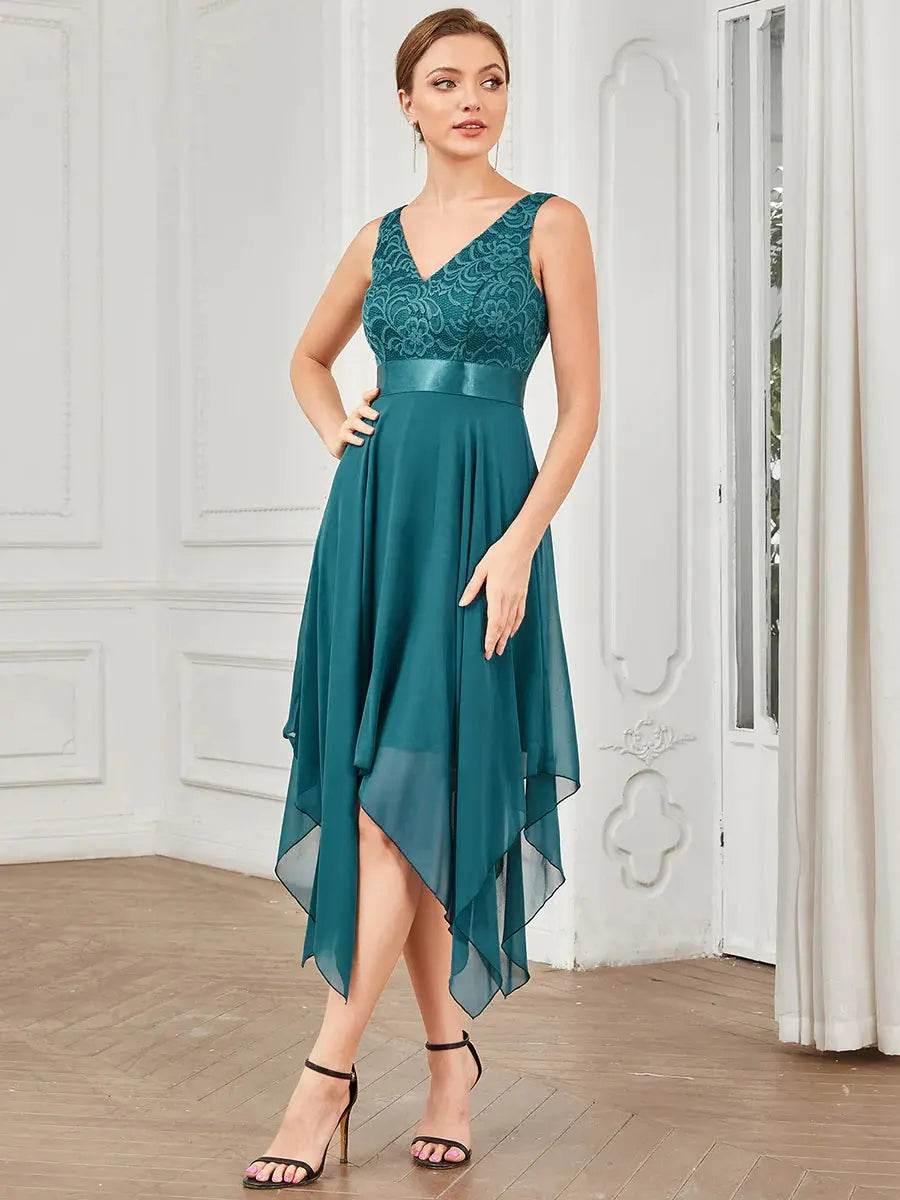 Ever Pretty V-neck Lace Chiffon A-Line Sleeveless Prom Dress Ever Pretty V-neck Lace Chiffon A-Line Sleeveless Prom Dress