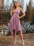 Ever Pretty V-neck Lace Chiffon A-Line Sleeveless Prom Dress - Rosa Apparel