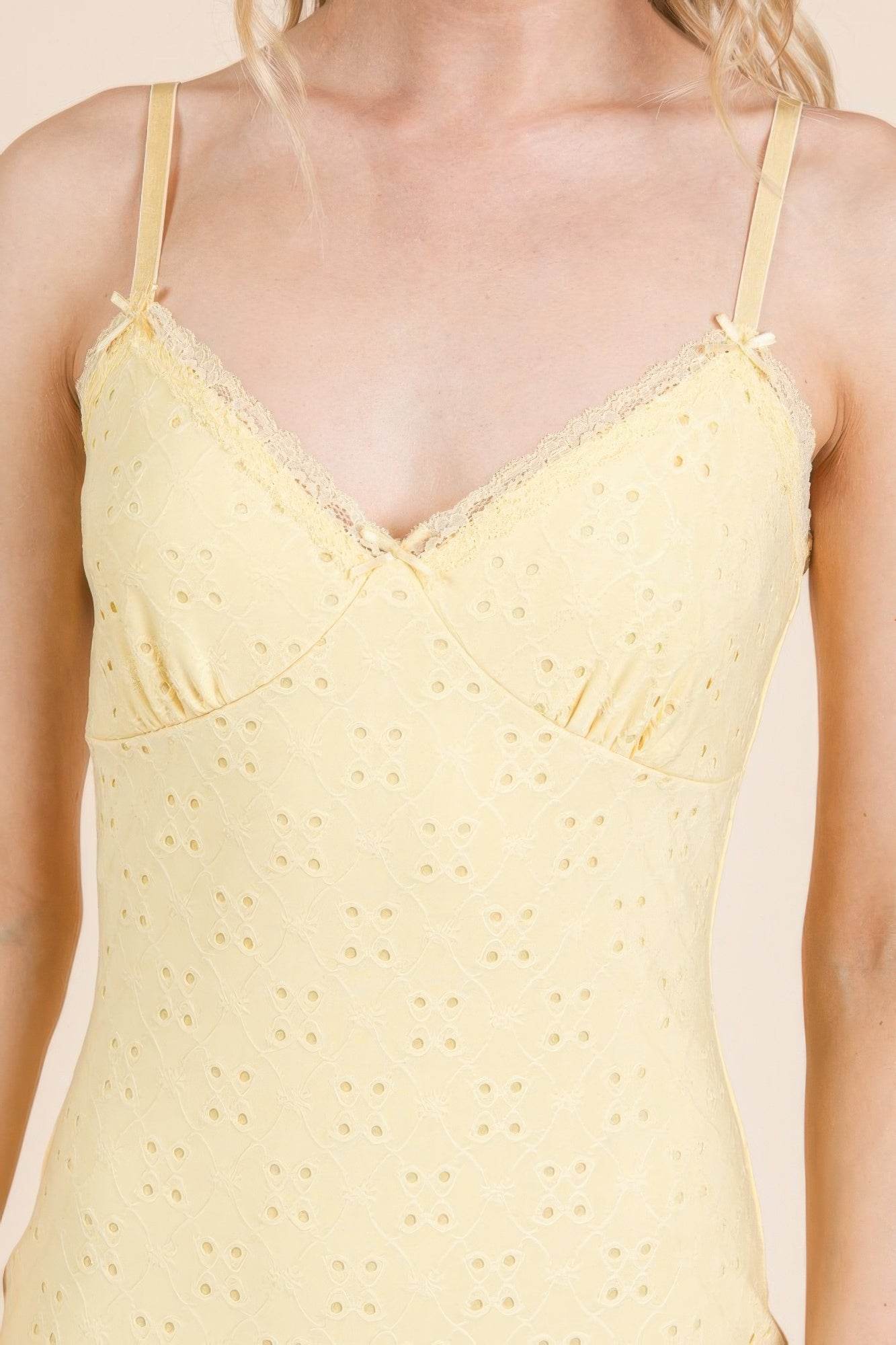 Eyelet Lace Mini Dress for Women – Elegant Summer Look | Rosa Apparel - Rosa Apparel