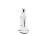 FELICITY Zip Up Croc Textured Open Toe Sandals - Rosa Apparel