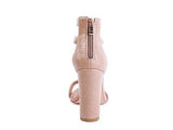 FELICITY Zip Up Croc Textured Open Toe Sandals - Rosa Apparel