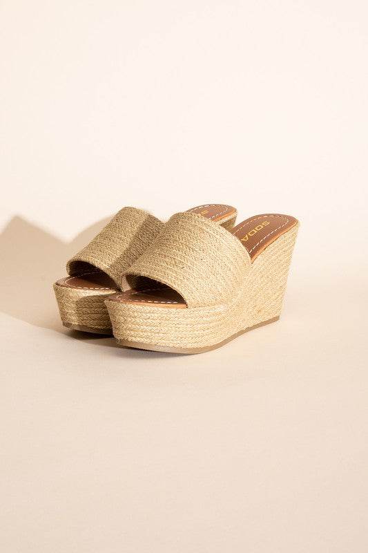 Fortune Dynamic Bounty-S Wedge Platform Open Toe Heels - Rosa Apparel