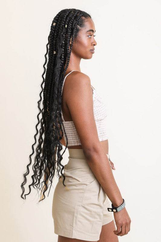 Gingham Smocked Bralette - Rosa Apparel