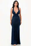 Glittered criss-cross back dress with ruched details