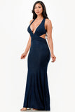Glittered criss-cross back dress with ruched details