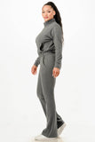 Grey Soft Zip-Up Tracksuit Set – Women’s Two-Piece Loungewear - Rosa Apparel