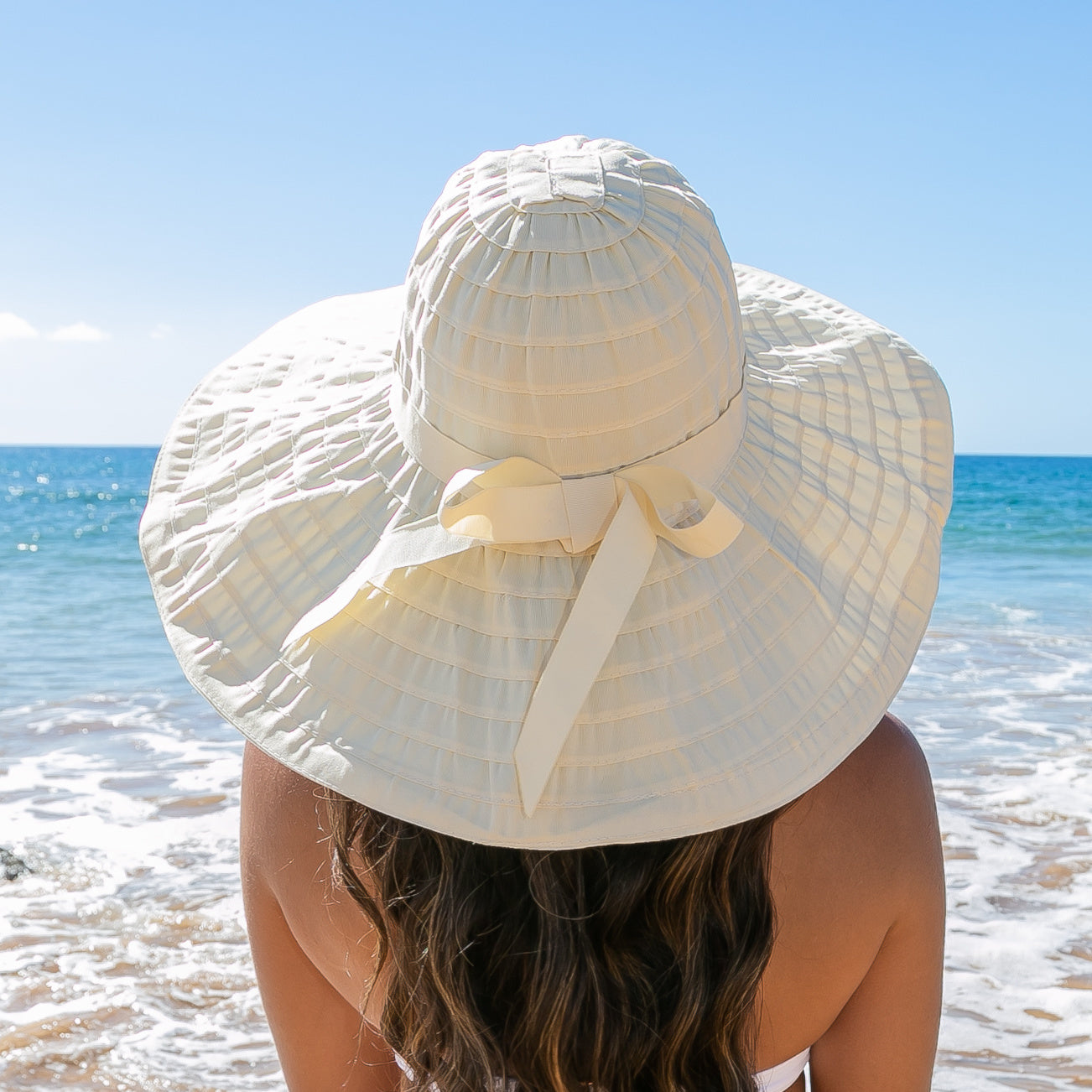 Aili’s Corner Classic Bow Wide Brim Sunhat