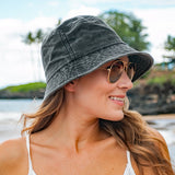 Aili’s Corner Washed Distressed Cotton Bucket Hat