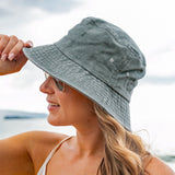 Aili’s Corner Washed Distressed Cotton Bucket Hat