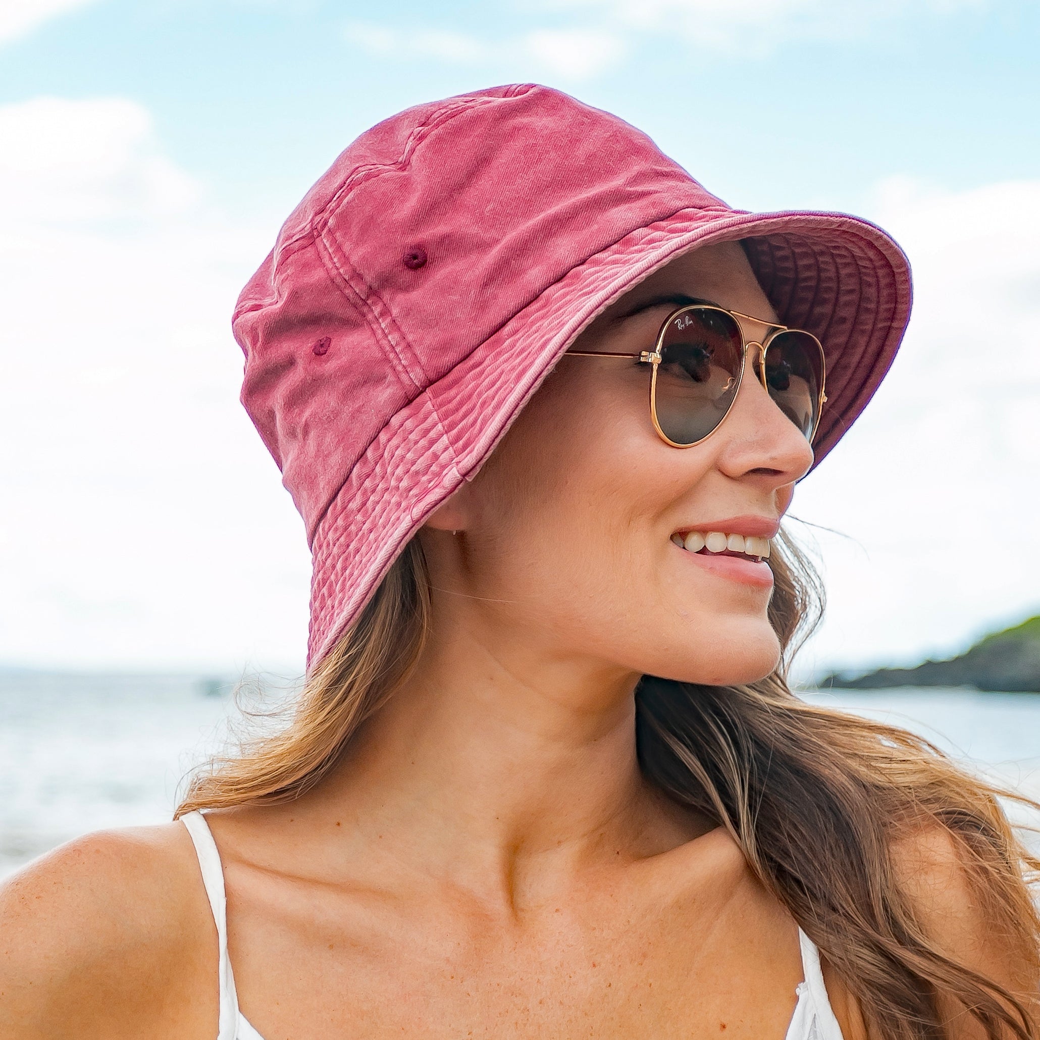 Aili’s Corner Washed Distressed Cotton Bucket Hat
