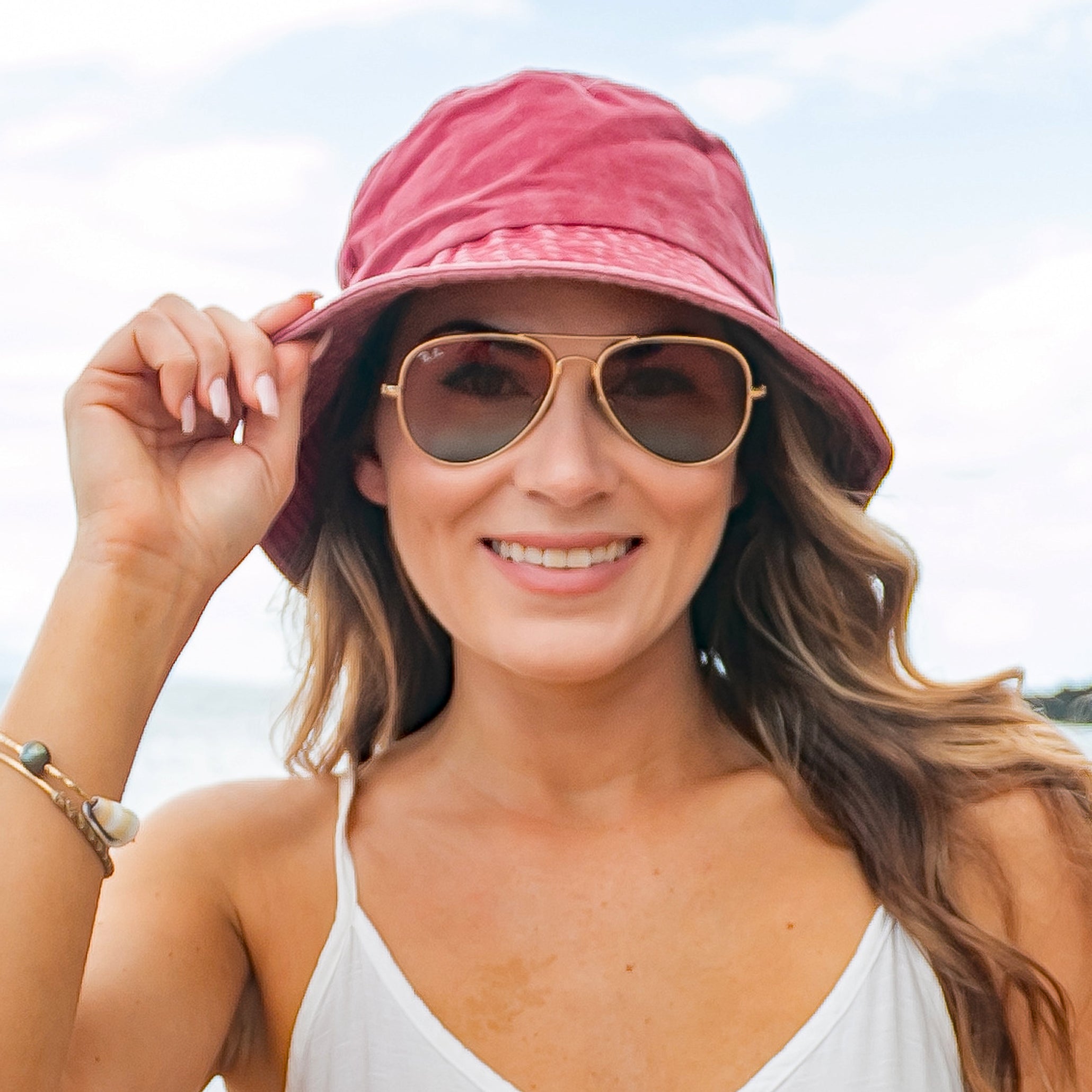 Aili’s Corner Washed Distressed Cotton Bucket Hat