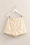 HYFVE High-Waisted Washed Twill Paperbag Shorts - Rosa Apparel