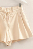 HYFVE High-Waisted Washed Twill Paperbag Shorts - Rosa Apparel