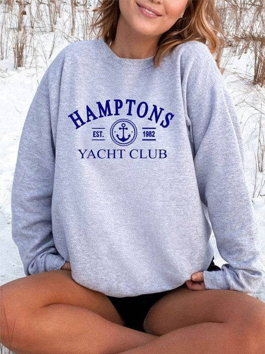 Hamptons Yacht Club CrewNeck Sweatshirt - Rosa Apparel