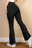 High Waist Side Pocket Flare Leggings - Rosa Apparel