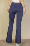 High Waist Side Pocket Flare Leggings - Rosa Apparel