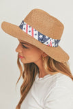 ICCO American Flag 4th of July Straw Sun Hat - Rosa Apparel