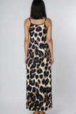 Miss Sparkling Animal Print Maxi Slip Dress