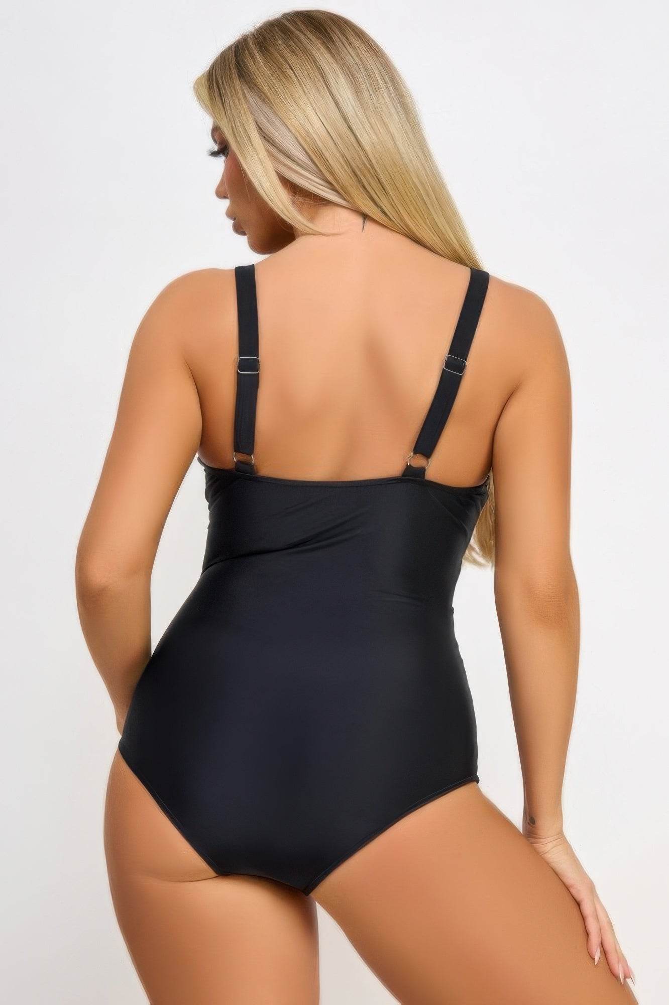 Jacky One-Piece Tummy Control V-Neck Swimsuit - Rosa Apparel