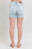 Judy Blue Full Size 2 Button Denim Shorts with Pockets Plus Size - Rosa Apparel
