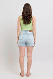 Judy Blue Full Size 2 Button Denim Shorts with Pockets Plus Size - Rosa Apparel