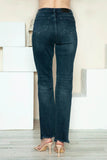 Judy Blue Full Size Button Fly Hem Destroy Straight Jeans 88912 - Rosa Apparel