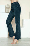 Judy Blue Full Size Button Fly Hem Destroy Straight Jeans 88912 - Rosa Apparel