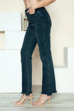 Judy Blue Full Size Button Fly Hem Destroy Straight Jeans 88912 - Rosa Apparel