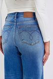 Judy Blue Full Size Distressed High Waist Wide Leg Jeans - Rosa Apparel