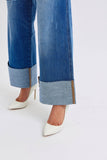 Judy Blue Full Size Distressed High Waist Wide Leg Jeans - Rosa Apparel