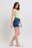 Judy Blue Full Size Double Button Waistband Denim Shorts Plus Size - Rosa Apparel